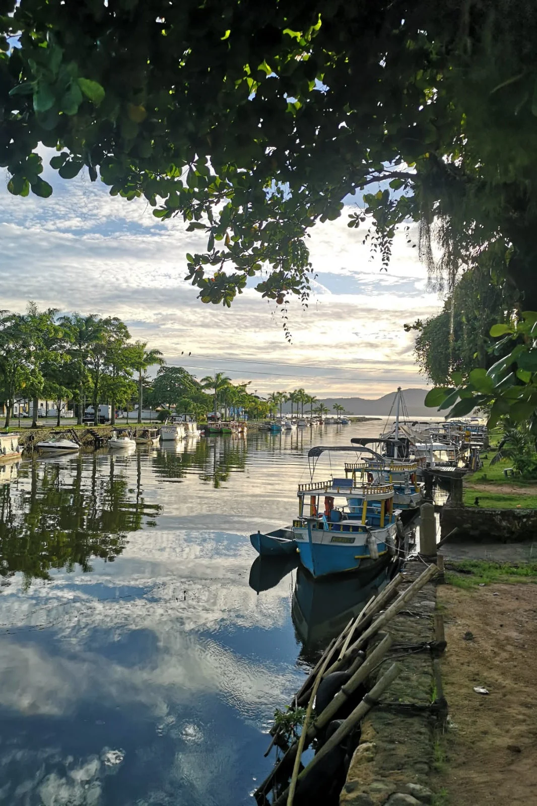 The calm waters of Paraty Bay.