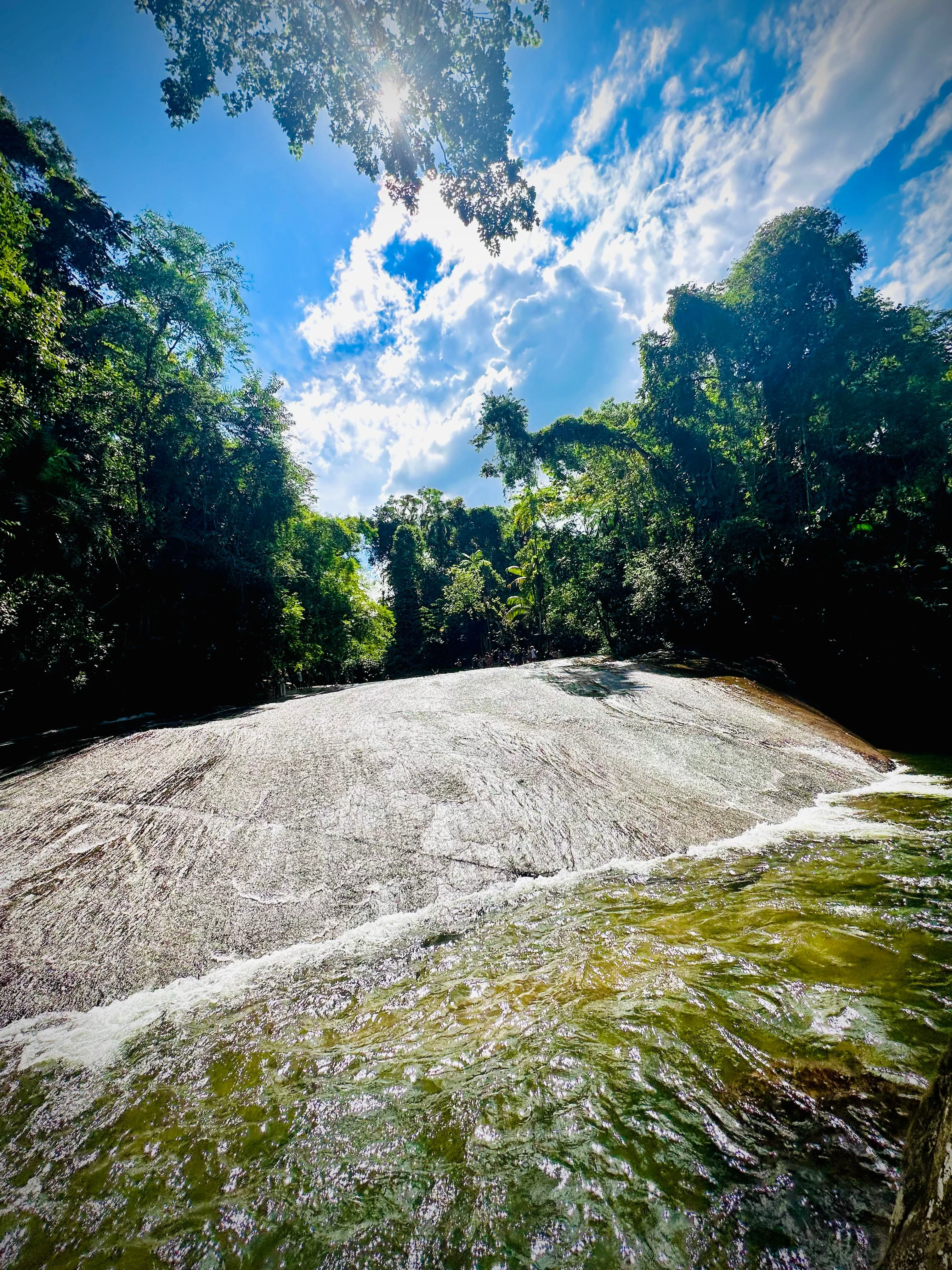 Tobogã and Tarzan Waterfalls sit just a short walk apart in the Atlantic Rainforest near Paraty.